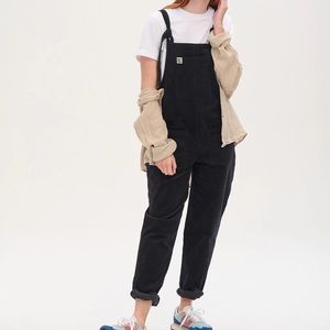 Lucy and Yak Black Corduroy overalls